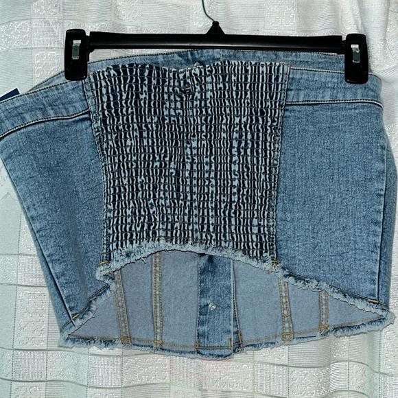 Plus Size Denim Corset - Picture 2 of 5